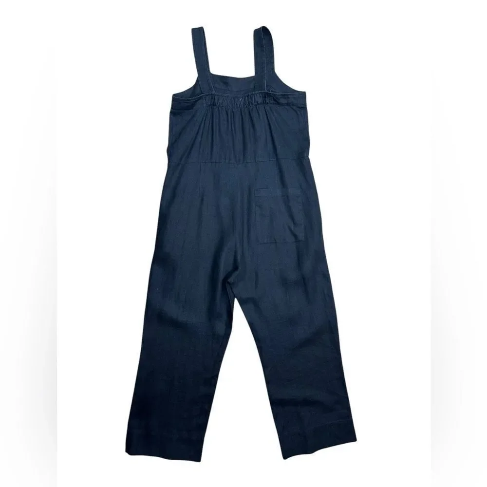 Everlane Linen Jumpsuit in Washed Black Size 4